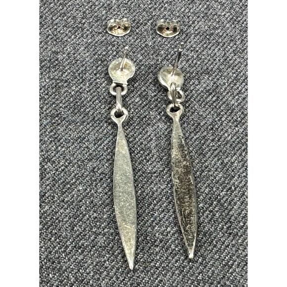 Vintage Pink Mother of Pearl Sterling Earrings - Picture 5 of 7